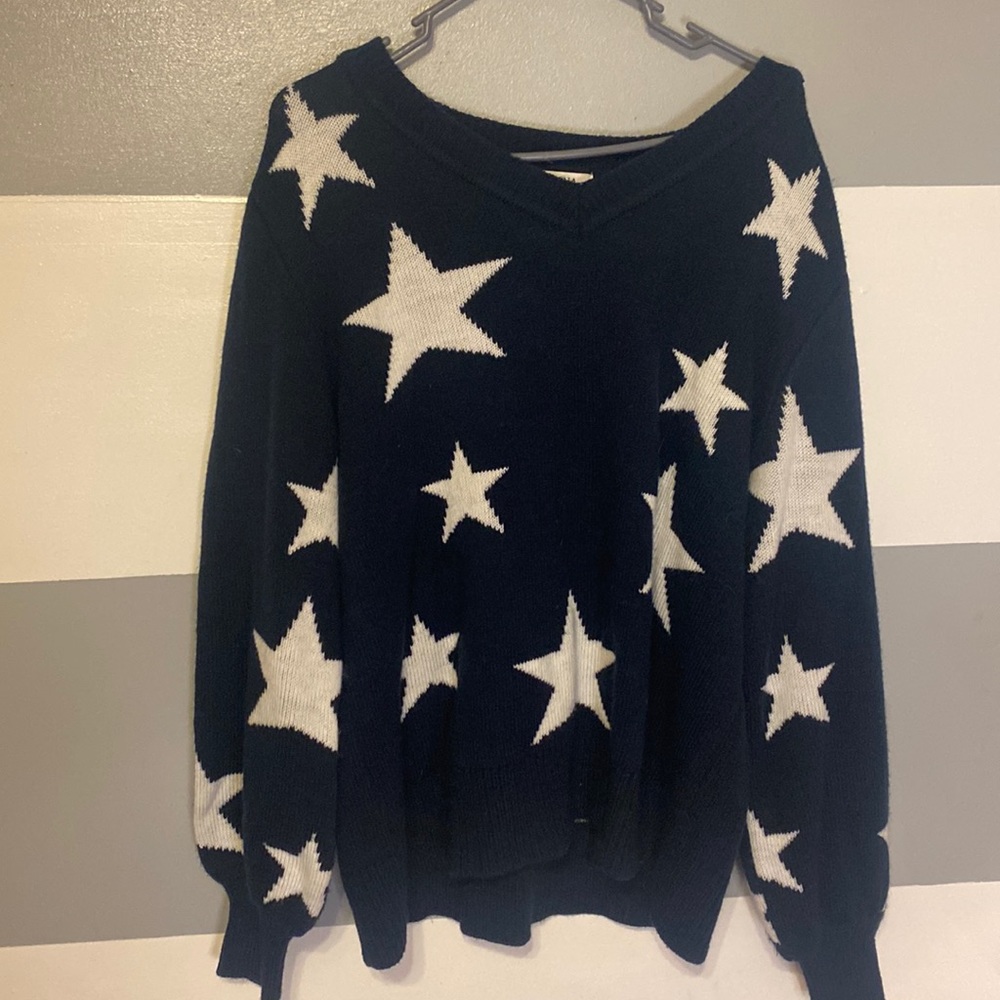 reversible cream and white zenana sweater